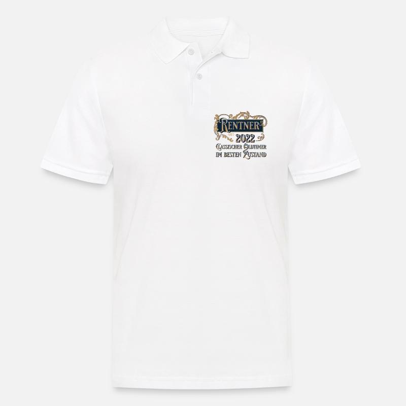 Rentner 2022 Oldtimer - Männer Poloshirt - Weiß