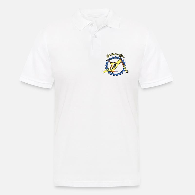 Ich bin so radlos - Männer Poloshirt - Weiß