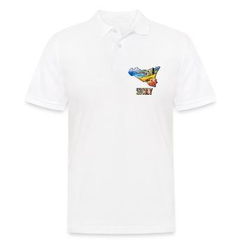 Watercolor Map of Sicily - Men's Polo Shirt - white - Front - Kai (181cm)