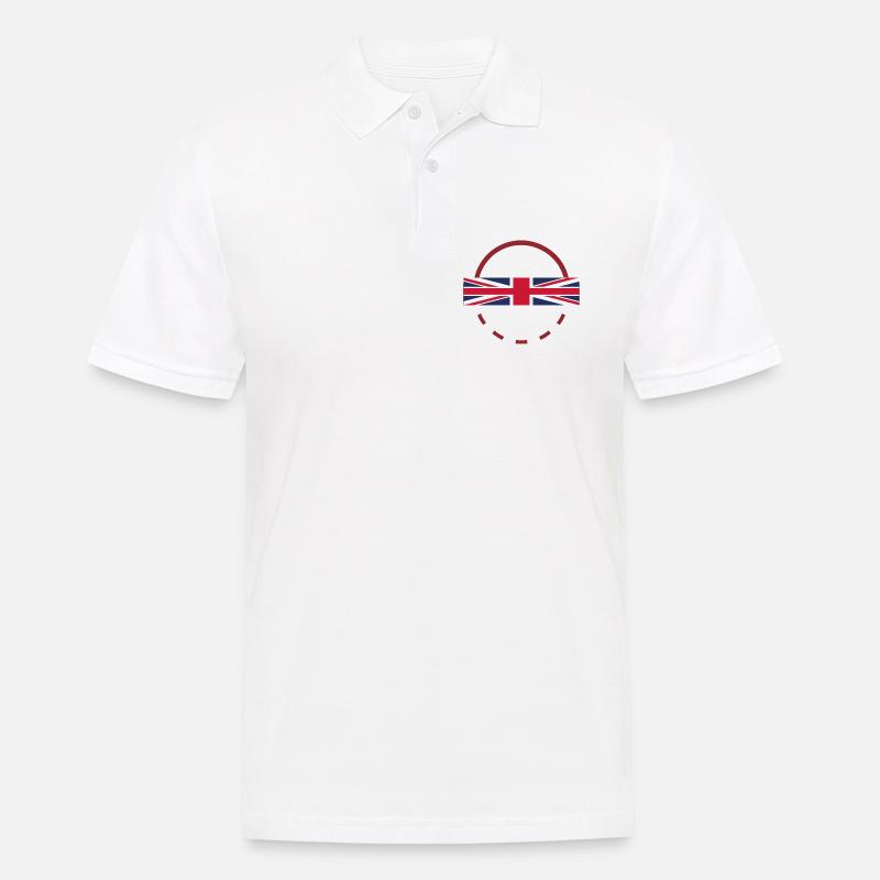 Union Jack Arc Emblem - Männer Poloshirt - Weiß