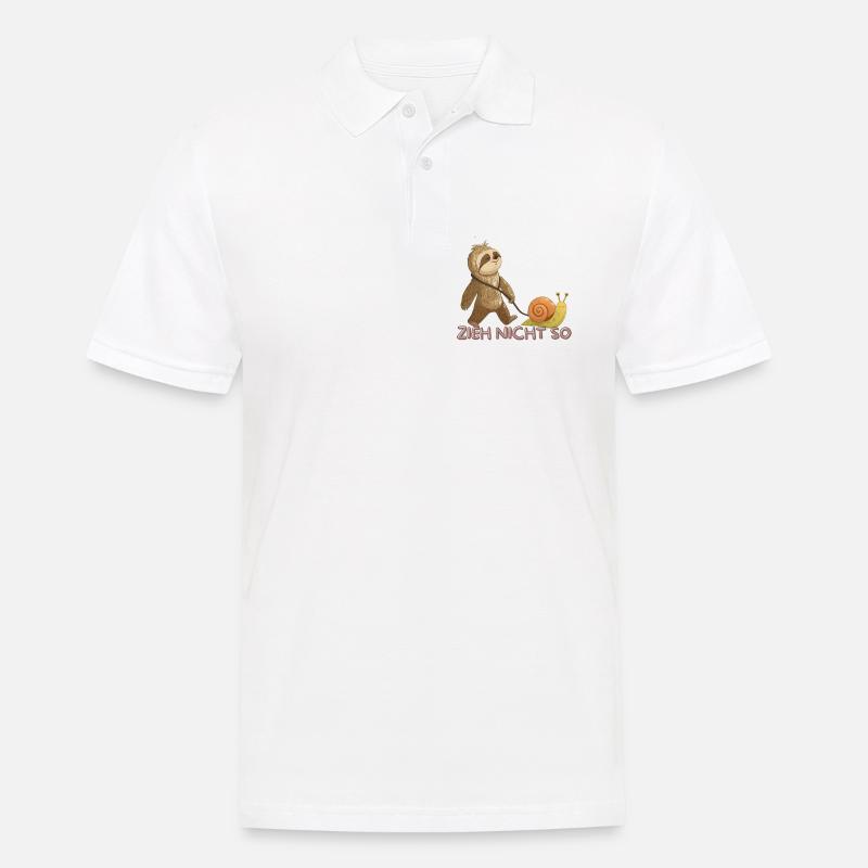 Zieh Nicht So – Langsame Freundschaft - Männer Poloshirt - Weiß