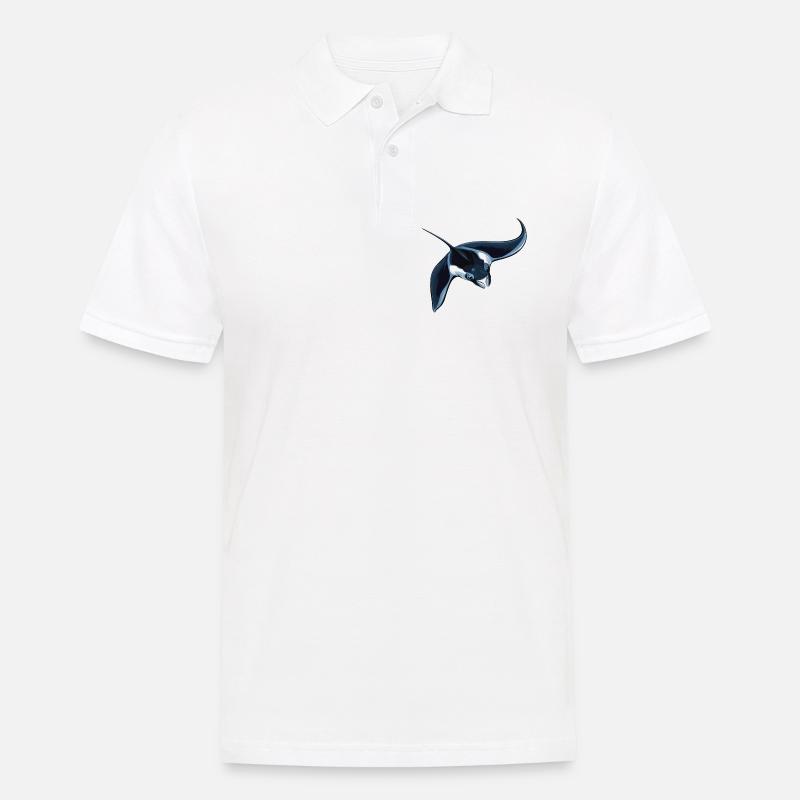Rochen Mantarochen - Männer Poloshirt - Weiß