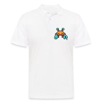 Krebs groß - Männer Poloshirt - Weiß - Vorne - Kai (181cm)