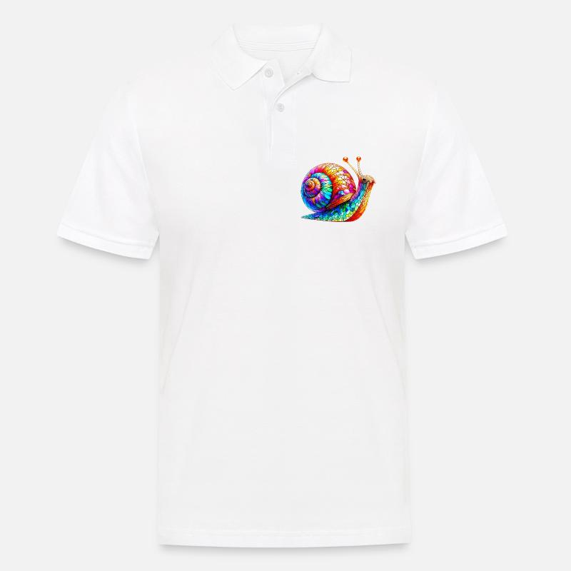 Snail - Men's Polo Shirt - white