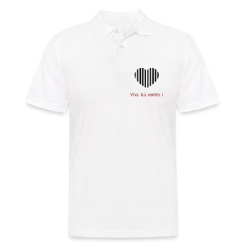 WEDDING. BRIDE-TO-BE. Bachelorette party. TEAM. TEAM MARIEE - Men's Polo Shirt - white - Front - Kai (181cm)