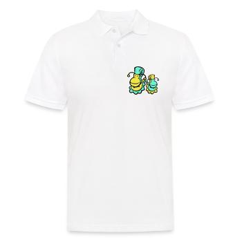 2 snail shell snails child dad mom family - Men's Polo Shirt - white - Front - Kai (181cm)