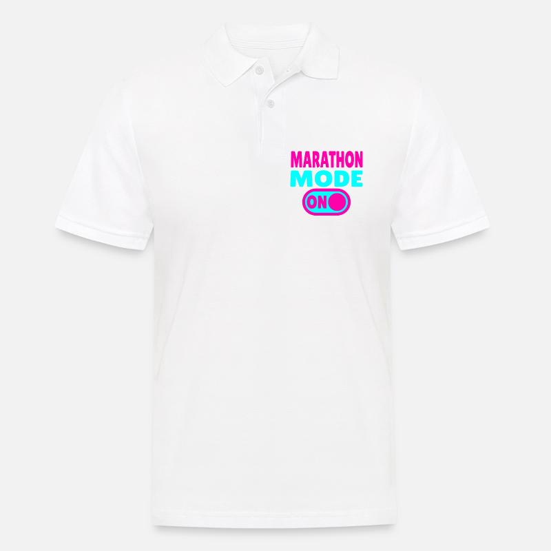 Mode marathon activé – Courir avec passion - Polo Homme - blanc