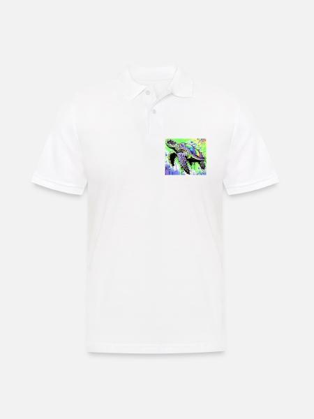 turtle - Men's Polo Shirt - white