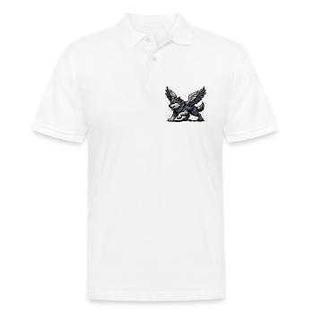 Flügelwolf Majestätisch - Männer Poloshirt - Weiß - Vorne - Kai (181cm)