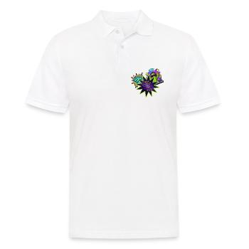 Kaktus WLAN Neon-Starburst - Männer Poloshirt - Weiß - Vorne - Kai (181cm)