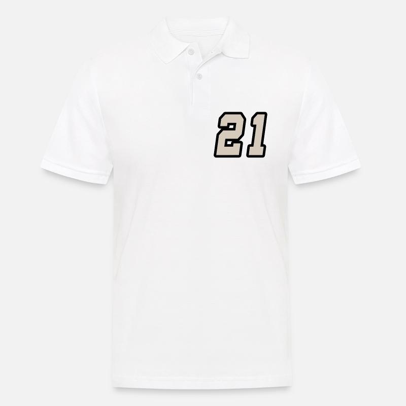 Nummer einundzwanzig 21 - Männer Poloshirt - Weiß