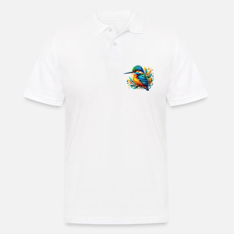 Eisvogel - Männer Poloshirt - Weiß