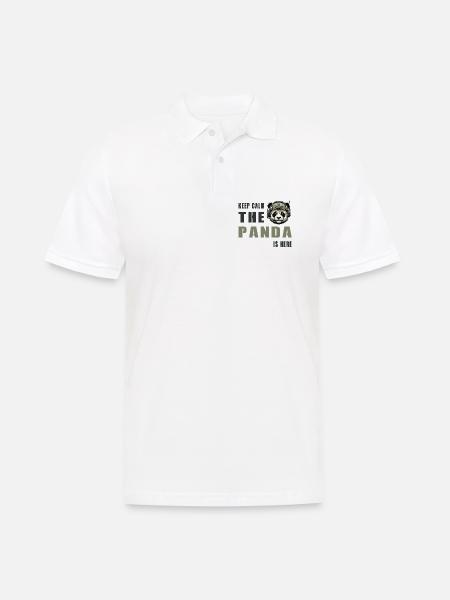 Tactical Panda – Keep Calm - Men's Polo Shirt - white