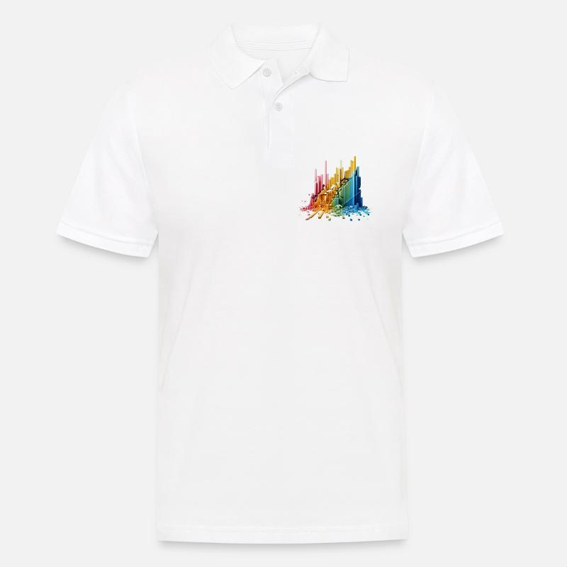 Frequenz-Wand - Männer Poloshirt - Weiß