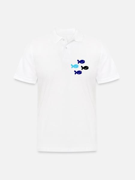 Pisces Silhouette - Men's Polo Shirt - white