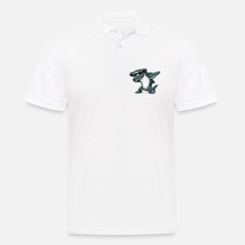 Requin-marteau à dabber - Polo Homme - blanc