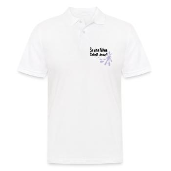 Möwen Scheiß drauf--3 - Männer Poloshirt - Weiß - Vorne - Kai (181cm)