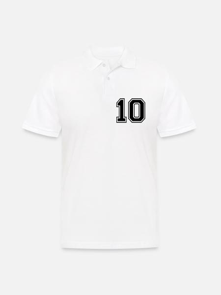 10 - Männer Poloshirt - Weiß