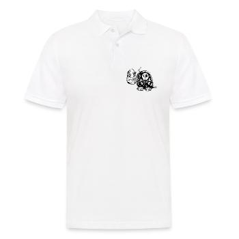 tortue crâne - fumer - cigarette -Totenkopf - Polo Homme - blanc - Devant - Kai (181cm)