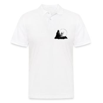 Wolf Schäfchen - Schaf - Sheep - Männer Poloshirt - Weiß - Vorne - Kai (181cm)