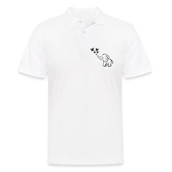 elephant - Men's Polo Shirt - white - Front - Kai (181cm)