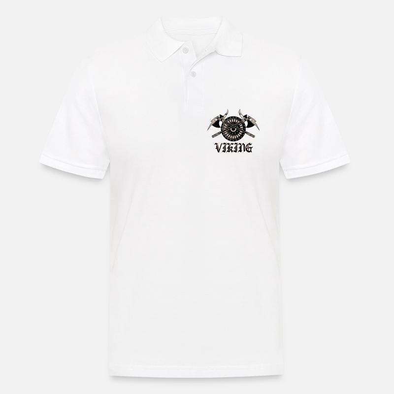 Wikinger - Männer Poloshirt - Weiß