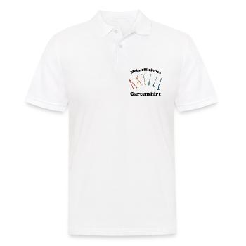 Mein offizielles Gartenshirt Retro Gartenwerkzeug - Männer Poloshirt - Weiß - Vorne - Kai (181cm)