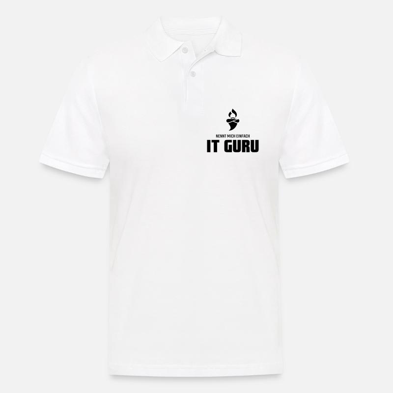 Nennt mich einfach IT Guru - Männer Poloshirt - Weiß