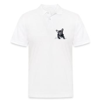 French Bulldog - Men's Polo Shirt - white - Front - Kai (181cm)