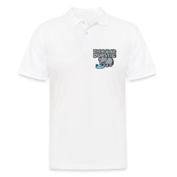 Dick und durstig - Männer Poloshirt - Weiß - Vorne - Kai (181cm)
