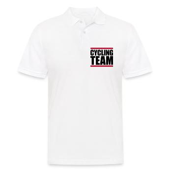 Sport Cycling Team - Men's Polo Shirt - white - Front - Kai (181cm)