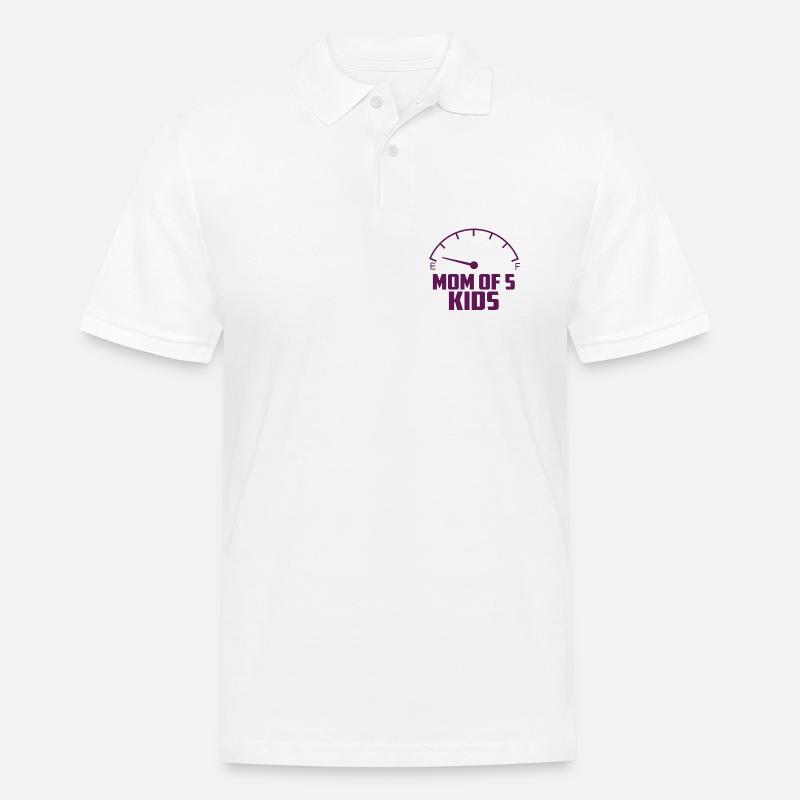 Mutter von 5 Kindern - Männer Poloshirt - Weiß
