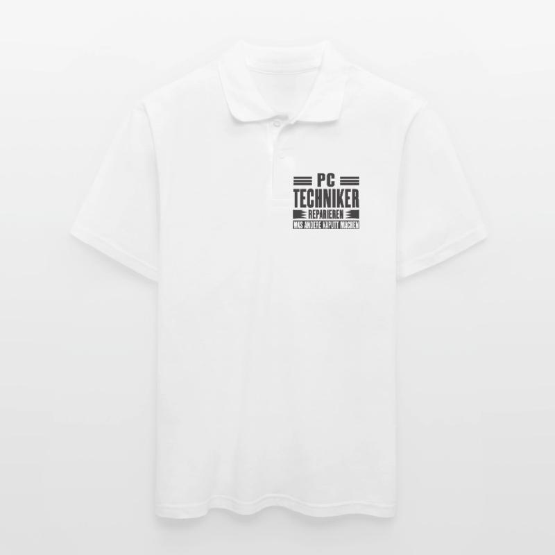 Service Technician Support Solution Quote Service PC Men's Polo Shirt