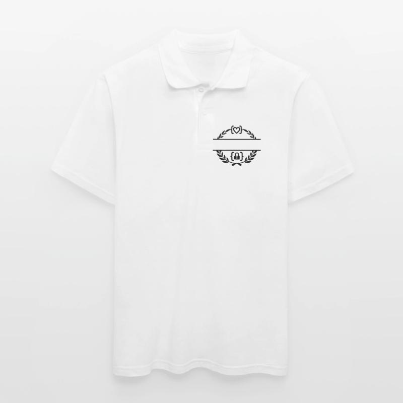 Code avec cœur et code avec cadenas couronne de laurier m Polo Homme