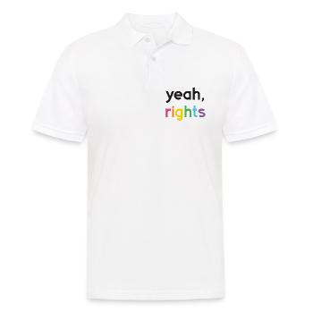 Pride Month LGBT - ja, Rechte - Männer Poloshirt - Weiß - Vorne - Kai (181cm)