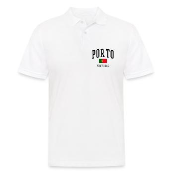 Drapeau de Porto Portugal – City Design - Polo Homme - blanc - Devant - Kai (181cm)