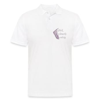 Glück schmeckt salzig – Amrum Nordsee Insel Design - Männer Poloshirt - Weiß - Vorne - Kai (181cm)
