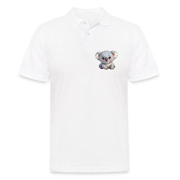 Niedlicher Cartoon-Koala - Männer Poloshirt - Weiß - Vorne - Kai (181cm)