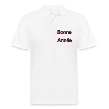 BONNE ANNEE. SAINT SYLVESTRE. NOUVELLE ANNÉE - Polo Homme - blanc - Devant - Kai (181cm)