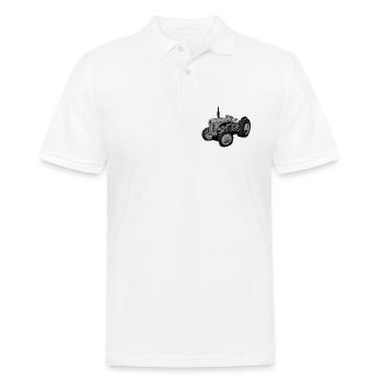 Vieux tracteur Fergie TE20 - Polo Homme - blanc - Devant - Kai (181cm)