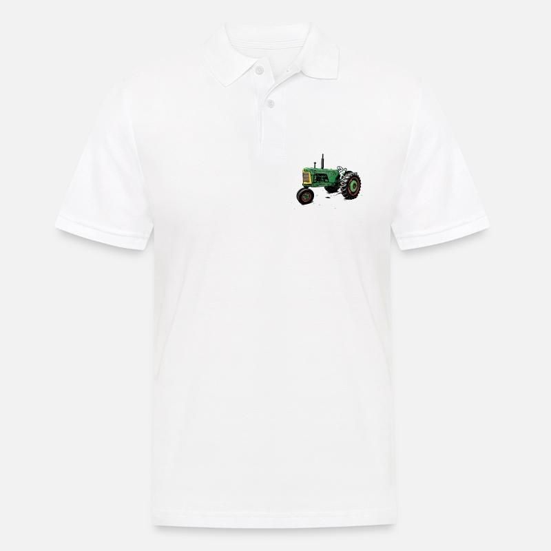 Oliver 88 Traktor - Männer Poloshirt - Weiß
