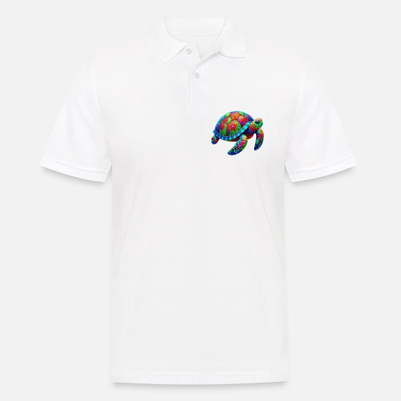Schildkröte - Männer Poloshirt - Weiß