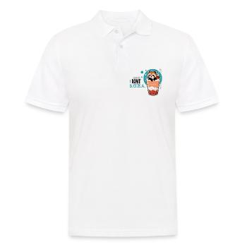 i love Boba - Men's Polo Shirt - white - Front - Kai (181cm)
