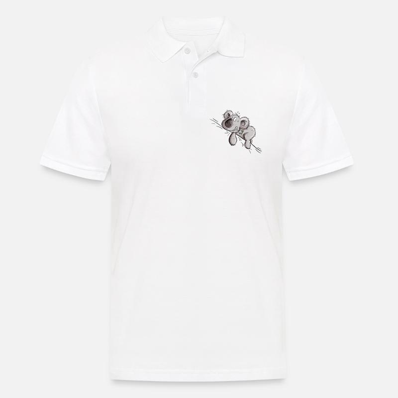 Drolliger Koala Bär - Männer Poloshirt - Weiß