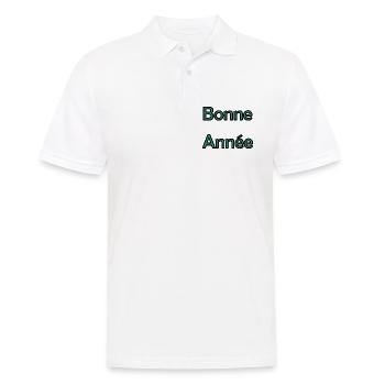 HAPPY NEW YEAR. NEW YEAR'S EVE. NEW YEAR - Men's Polo Shirt - white - Front - Kai (181cm)