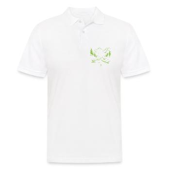 Montagnes - Polo Homme - blanc - Devant - Kai (181cm)