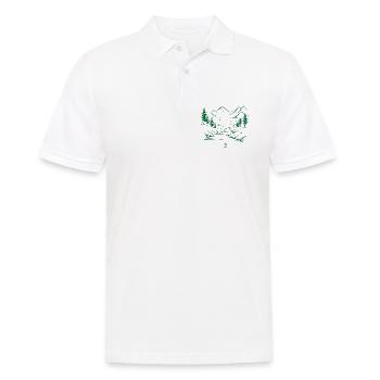 Gebirge - Männer Poloshirt - Weiß - Vorne - Kai (181cm)