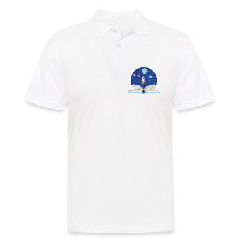 Open Book with Space Scene, Imagination and Advent - Men's Polo Shirt - white - Front - Kai (181cm)