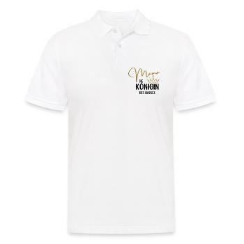 Mama Queen – Elegantes Krönchen-Design | Muttertag - Männer Poloshirt - Weiß - Vorne - Kai (181cm)