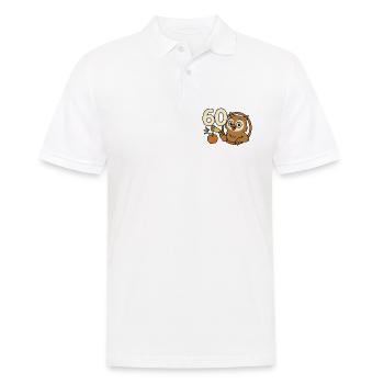 60 Jahre voller Weisheit – Eulenparty - Männer Poloshirt - Weiß - Vorne - Kai (181cm)